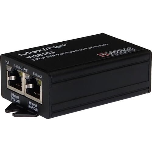 Vigitron MaxiiNet Vi30103 3-Port PoE+ Compliant Unmanaged Switch