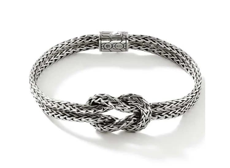 John Hardy Love Knot Bracelet, 7mm-Size Medium-in Sterling Silver