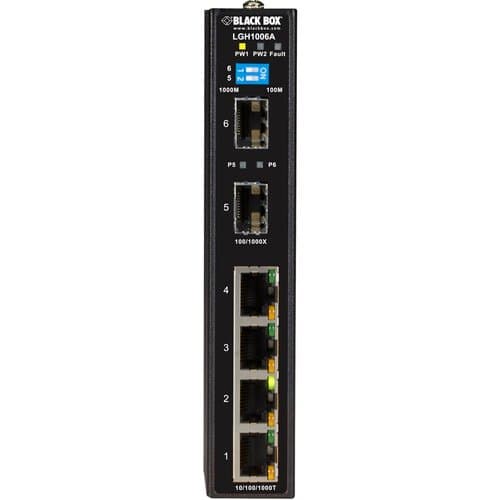 Black Box LGH1006A 4-Port Gigabit Unmanaged Industrial Network Switch