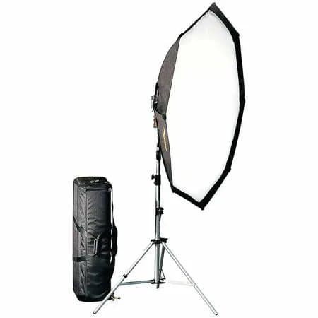 Dedolight Octodome Tungsten One Light Kit, with DLH1000 Plus 1000W (120-230V) Fixture with 5' Diameter Octodome Softbox, 8' Light Stand