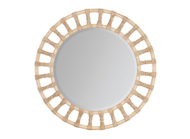 Hooker Furniture Bedroom Retreat Pole Rattan Accent Mirror, Dune