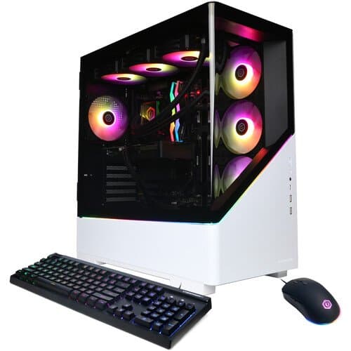 CyberPowerPC Gamer Supreme Liquid Cool Desktop Computer (White) (32 GB, 2 TB, AMD Ryzen 9 9900X3D)