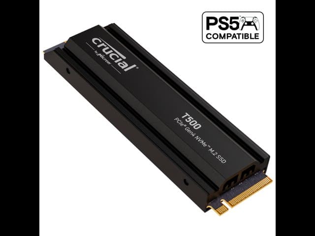 Crucial T500 M.2 2280 4TB PCIe 4.0 NVMe 3D NAND TLC Internal Solid State Drive (SSD) CT4000T500SSD5