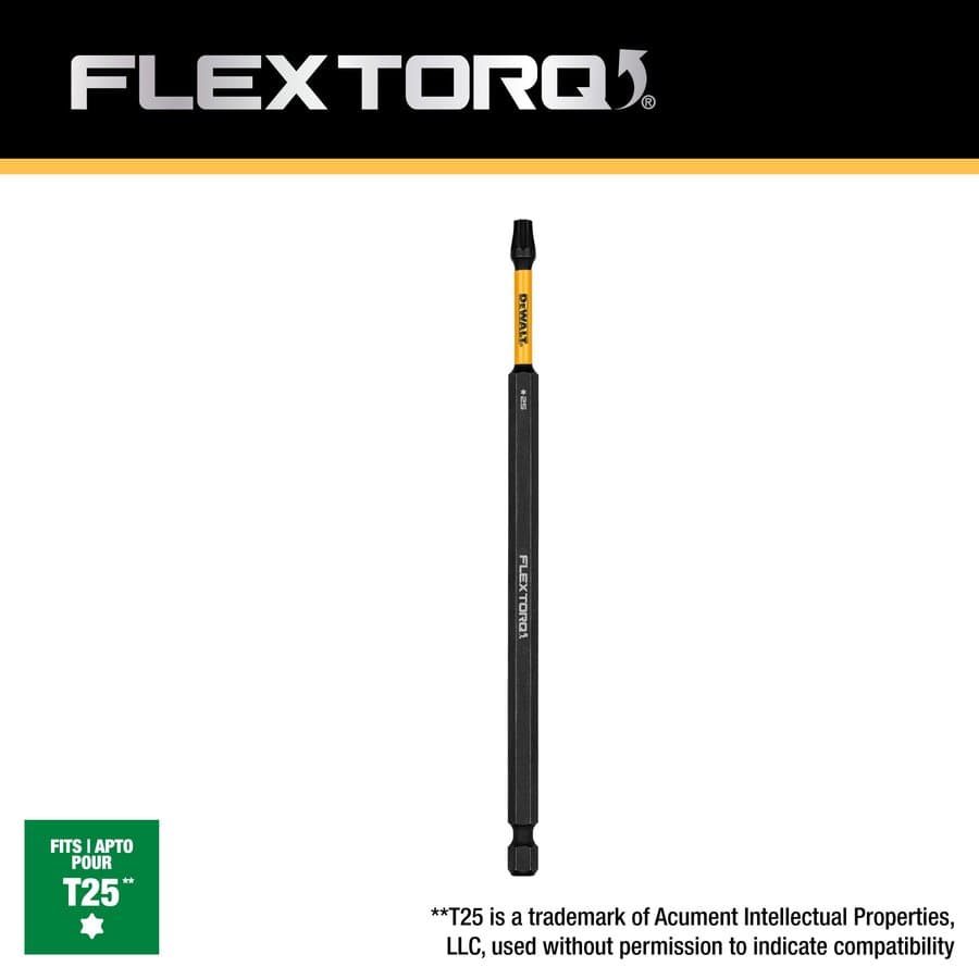 DEWALT Flextorq 1/4-in x 2-in Square/Robertson Impact Driver Bit 3 -Piece