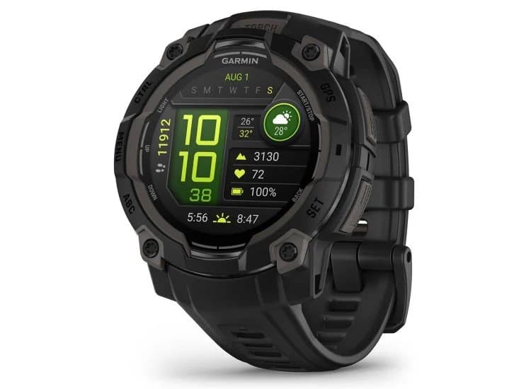 Garmin Instinct 3 AMOLED 45mm Smartwatch, Black with Black Silicone Band