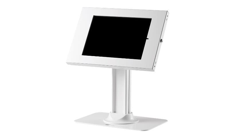 SIIG Security Lockable Countertop Kiosk Stand Holder for iPad kiosk-for tablet-stand-white