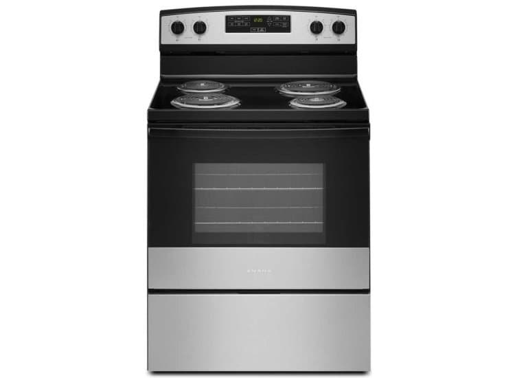 Amana 4.8 Cu. Ft. Electric Range With Bake Assist Temps 30-Inch Wide in Stainless Steel - ACR4303MMS