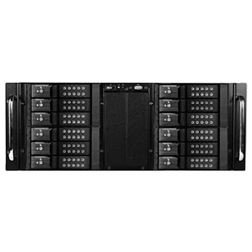 iStarUSA 4 RU 12-Bay Stylish Storage Server Trayless Hotswap 12 x 3.5" Rackmountable Chassis Kit (Black HDD Handles)