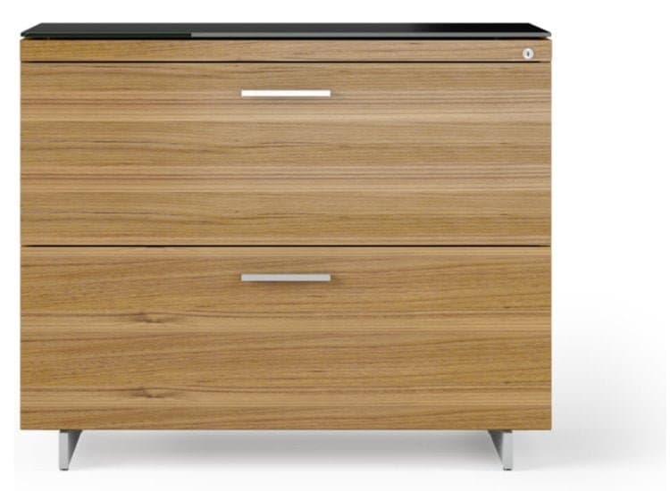BDI Sequel 20 6116 Natural Walnut/Satin Nickel Lateral File Cabinet