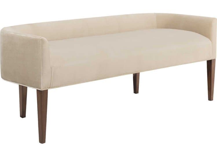 Hooker Furniture Archives Bed Bench in Liber Oat Fabric | Walnut