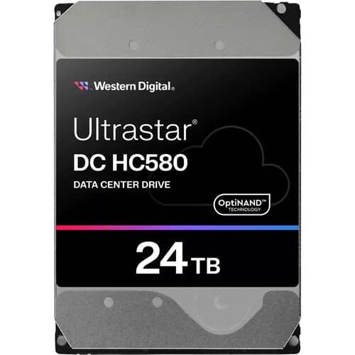 WD 24TB Ultrastar DC HC580 7200 rpm SAS III 3.5" Internal Data Center HDD