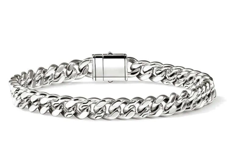 John Hardy Curb Chain Bracelet, 7mm-Size Large-in Sterling Silver