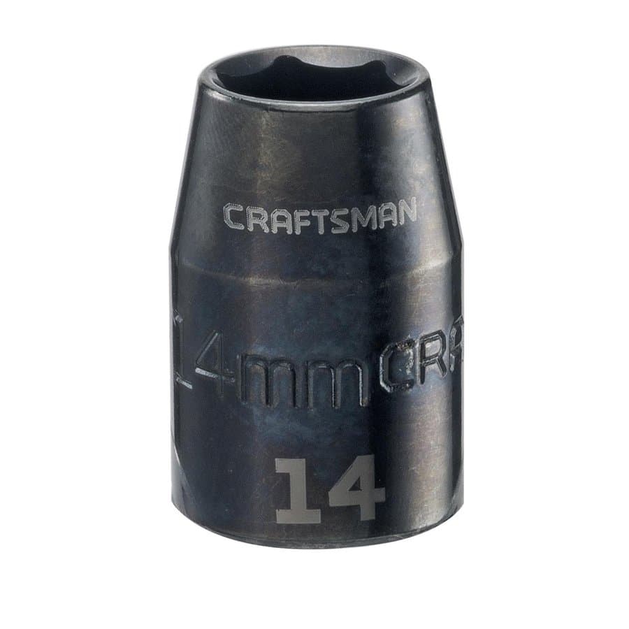 Craftsman 14 mm X 1/2 in. drive Metric 6 Point Shallow Impact Socket 1 pc