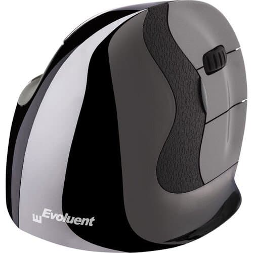 Evoluent VerticalMouse D Wireless Mouse (Medium, Dark Silver)