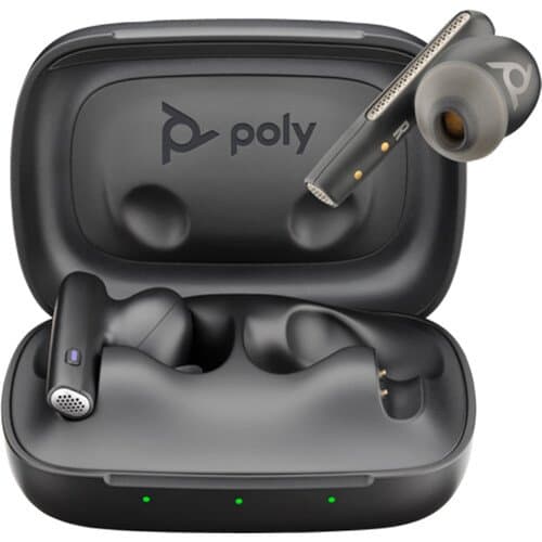 Poly Voyager Free 60 UC Earbuds (Carbon Black, Microsoft Teams Certified)