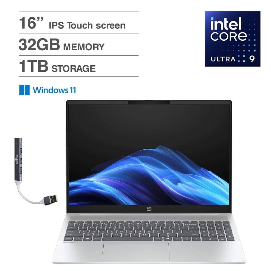 Bundle 16.0 WUXGA Display (Ultra 9-285H, 32GB, 1TB SSD, Intel Arc 140T, Backlit KB, WiFi 6E, Webcam, Win 11 Home)
