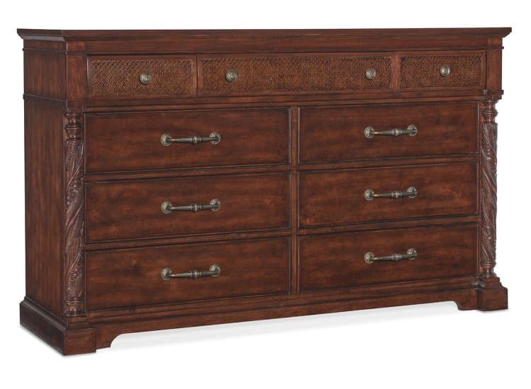 Hooker Furniture Bedroom Charleston Nine-Drawer Dresser, Maraschino Cherry