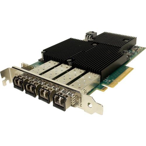 ATTO Technology Celerity FC-164P Quad-Channel 16 Gb/s Gen 6 Fibre Channel PCIe 3.0 Host Bus Adapter with SFF+s