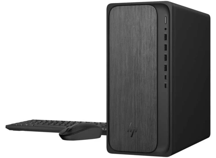 HP OmniDesk Desktop AMD Ryzen 5 8500G 8GB RAM 512GB SSD, Gray Wood