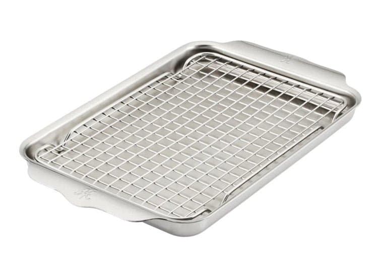 Hestan Provisions 12-inch Quarter Sheet Pan with Rack, Stainless Steel