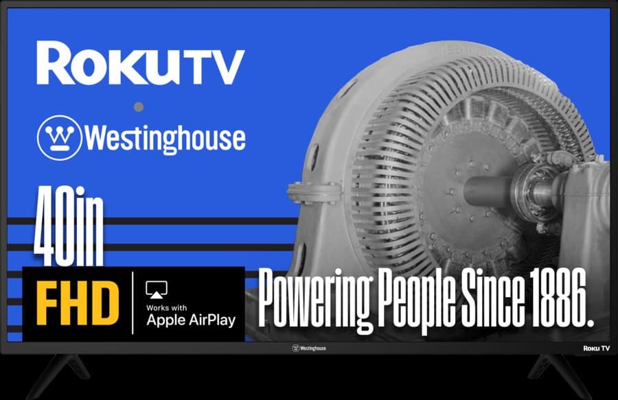 Westinghouse 40" Smart FHD ROKU TV, Wi-Fi, Bluetooth, Flat Screen, Works with Apple AirPlay, Alexa & Google Assistant