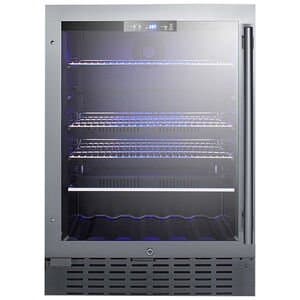 Summit Commercial 24 in. 4.2 cu. ft. Built-In/Freestanding Beverage Center with Pull-Out Shelves & Digital Control-Stainless Steel