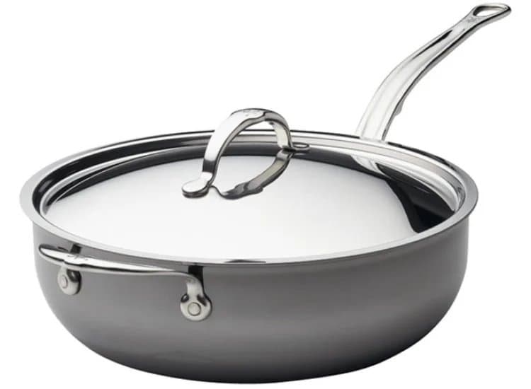 Hestan Nanobond 5 Qt. Stainless Steel Covered Essential Pan With Helper Handle