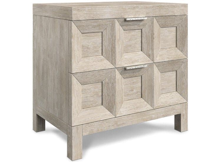 Bernhardt Prado Nightstand in Tawny | Bright Graphite