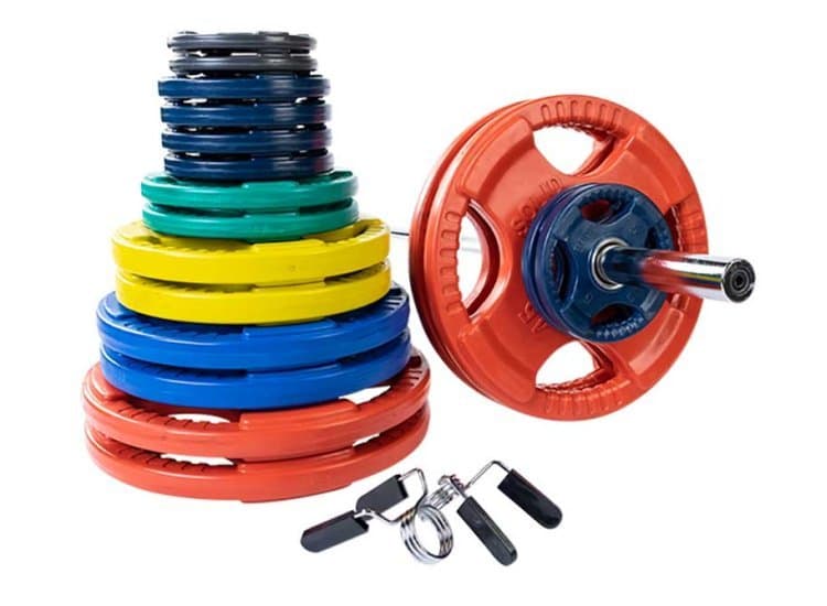 Body-Solid 400 lb Rubber Grip Olympic Set