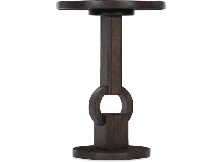 Hooker Furniture Living Room Commerce And Market Round Side Table, Dark Wood