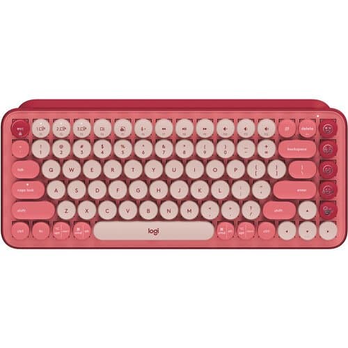 Logitech POP Keys Wireless Bluetooth Mechanical Keyboard (Heartbreaker Rose)