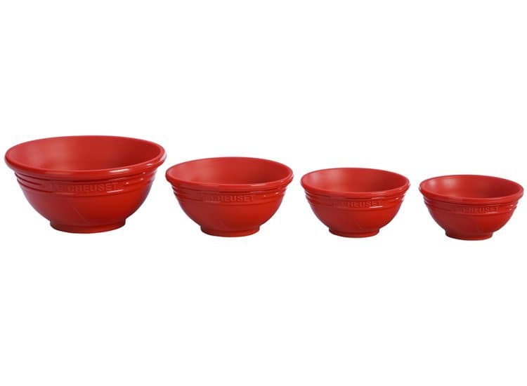 Le Creuset Cerise Prep Bowls, Set of 4