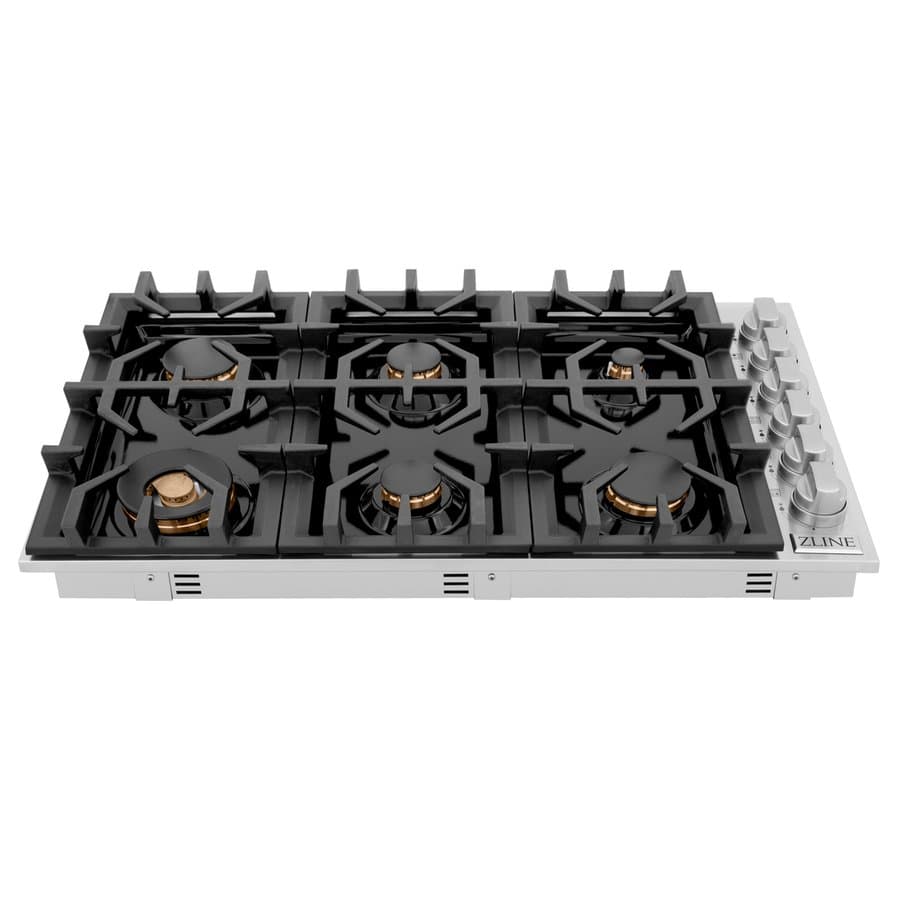 ZLINE KITCHEN & BATH Professional 36-in 6 burners Stainless steel Gas Cooktop