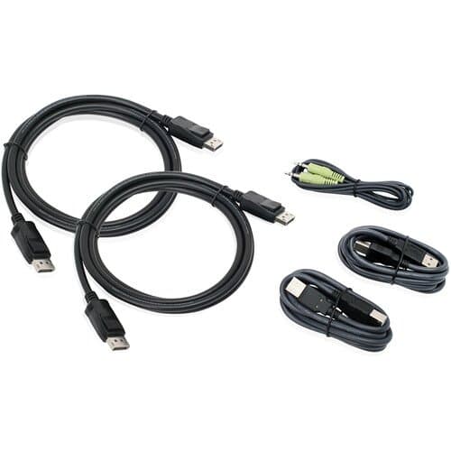 IOGEAR Dual View DisplayPort, USB KVM Cable Kit with Audio (6')