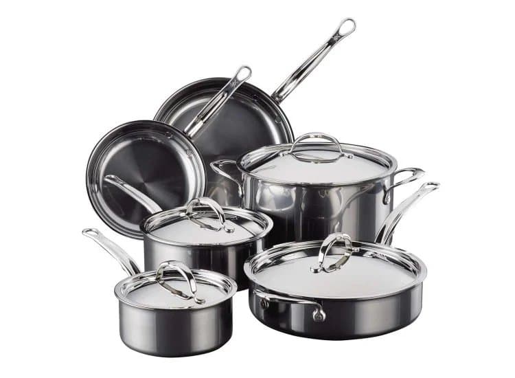 Hestan Nanobond Stainless Steel 10-Piece Cookware Set