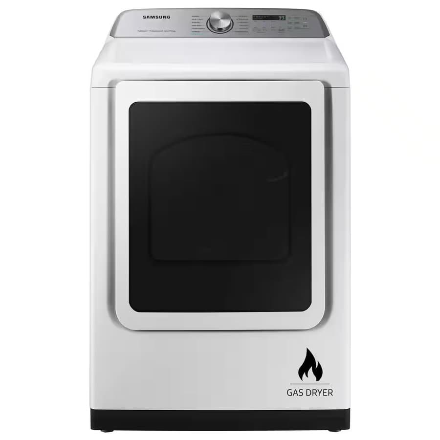 Samsung 7.4 Cu. Ft. White Smart Gas Dryer With Steam Sanitize+ - DVG52A5500W/A3