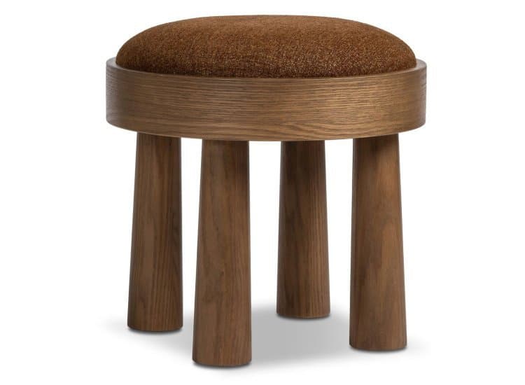 Four Hands Louise Accent Stool, Crypton Wayfarer Sienna