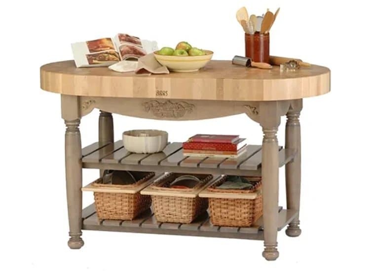 John Boos Useful Gray American Heritage Collection Harvest Cutting Table