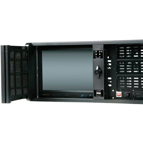 iStarUSA 4 RU Compact Stylish Rackmount Chassis with 8" Touch Screen LCD
