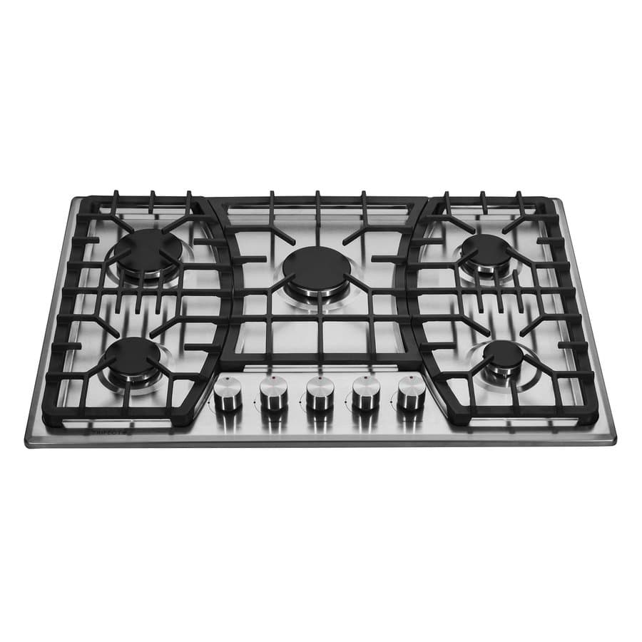 Trifecte 30" Silver Dual Fuel 5 Burner Cooktop TRI-JZS75012N1