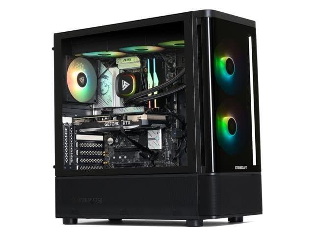STORMCRAFT Gaming PC SKYHAWK PRO AMD Ryzen 7 7800X3D NVIDIA GeForce RTX 5070 – AI Powered 32GB DDR5 6000MHz RGB 2TB NVMe SSD 360mm AIO 850W PSU