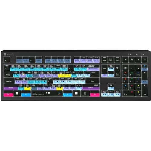 Logickeyboard ASTRA 2 Backlit Keyboard for DaVinci Resolve 18 and 19 (Windows, US English)