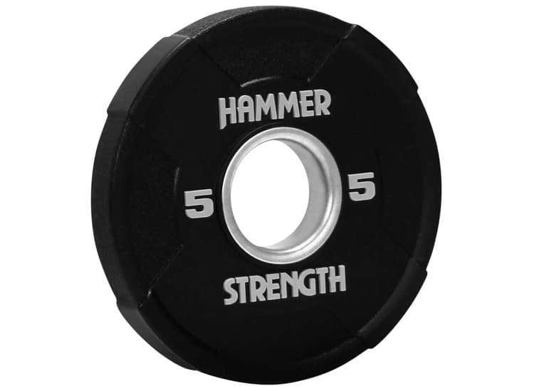 Life Fitness Hammer Strength 5 lb Urethane Round Olympic Plate (Each)
