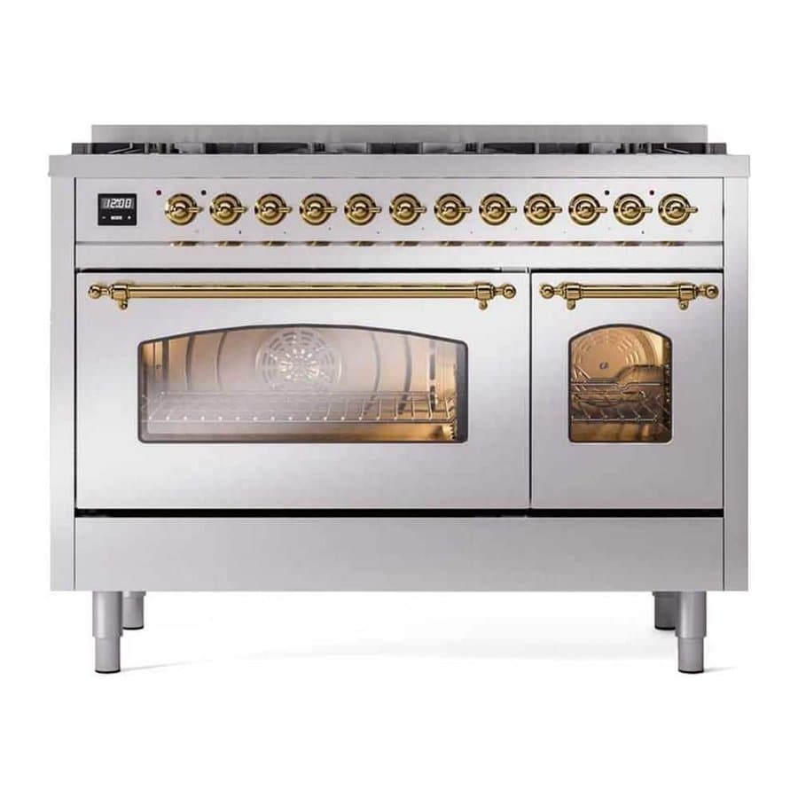 ILVE Dual Fuel Ranges 8 48 Stainless Steel