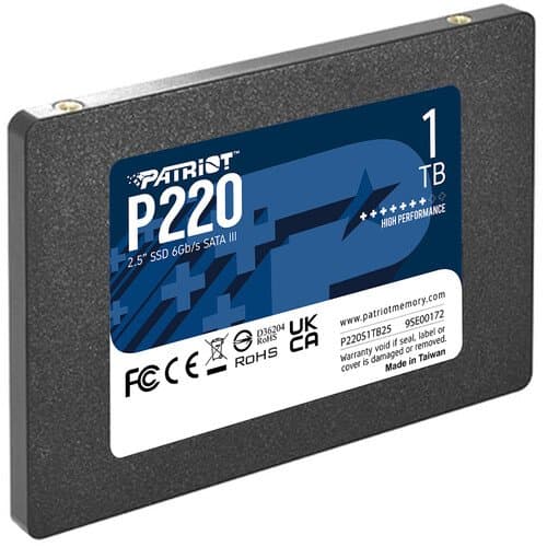 Patriot 1TB P220 Series SATA III 2.5" Internal SSD