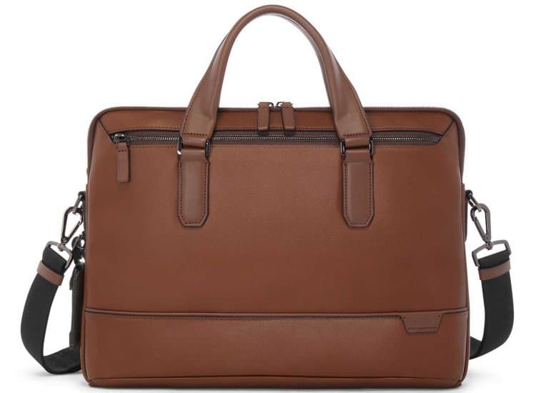 TUMI Brief Sycamore Slim Harrison, Cognac-1502071221