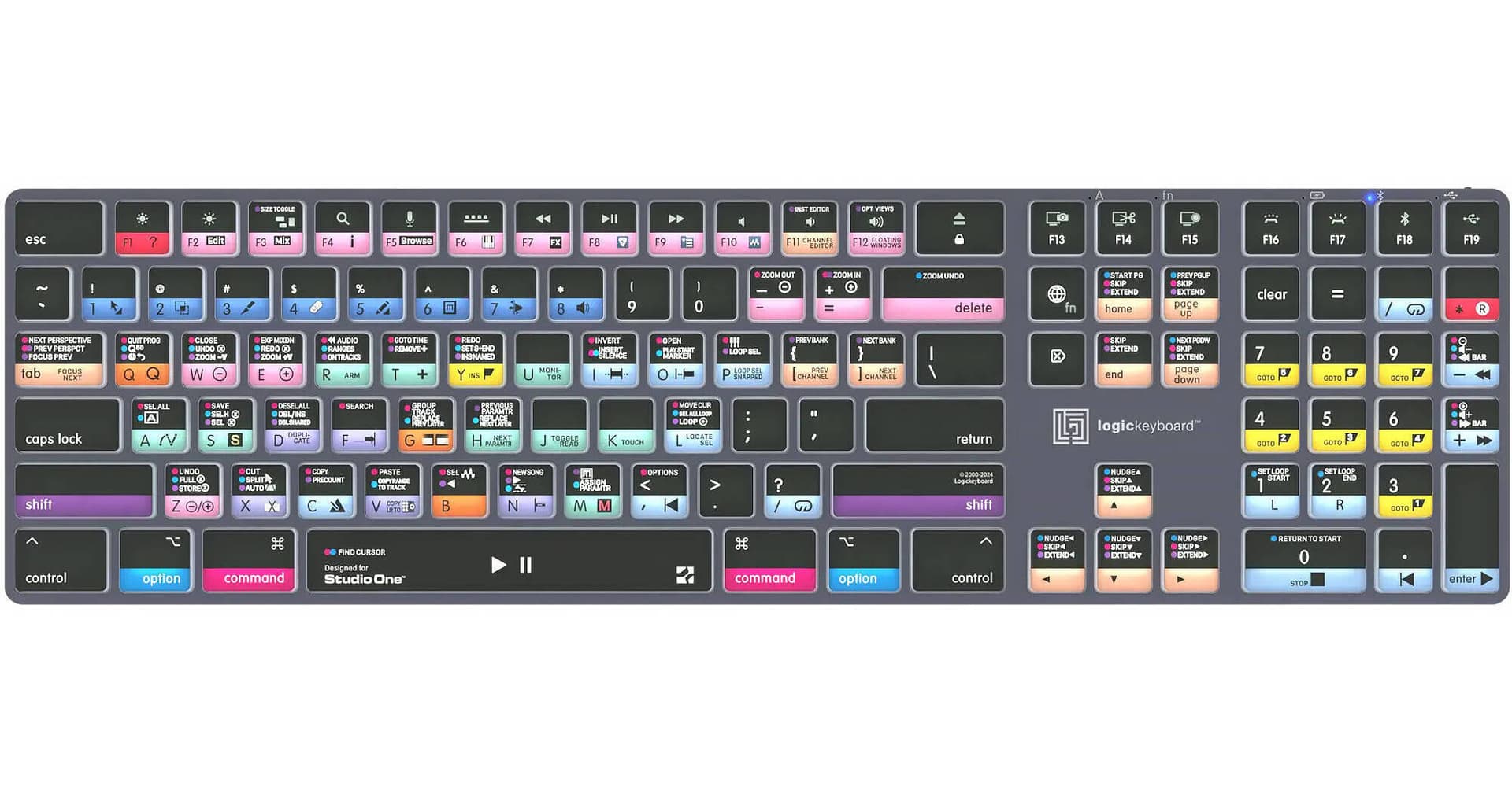 Logickeyboard TITAN PreSonus Studio One Wireless Keyboard for Mac