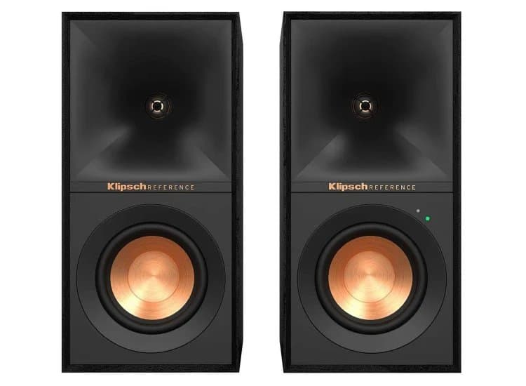 Klipsch R-40PM Reference Powered Monitor Bookshelf Speakers in Black (Pair)