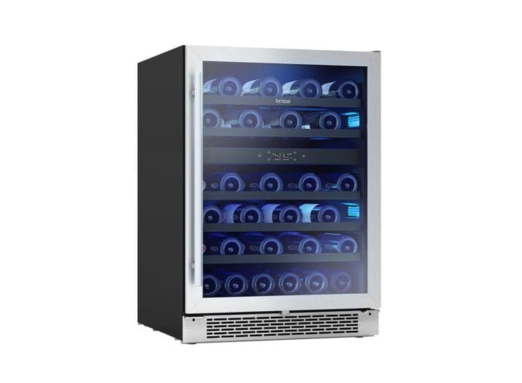 Brisas by Zephyr 5.3 Cu. Ft. Dual Zone Wine Cooler 24-Inch Wide, Stainless Frame