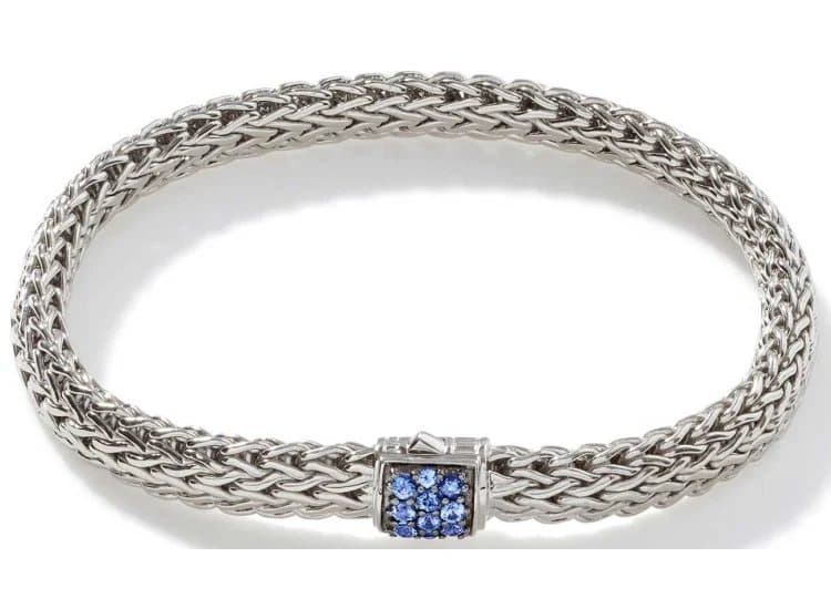 John Hardy Icon Bracelet, 6.5mm-Size Large-in Sterling Silver and Blue Sapphire